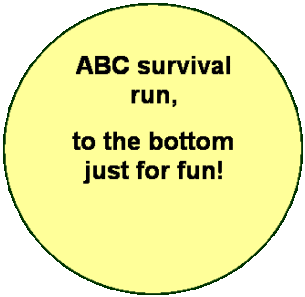 ABC survival run, to the bottom just for fun !